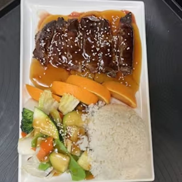Teriyaki Steak.
