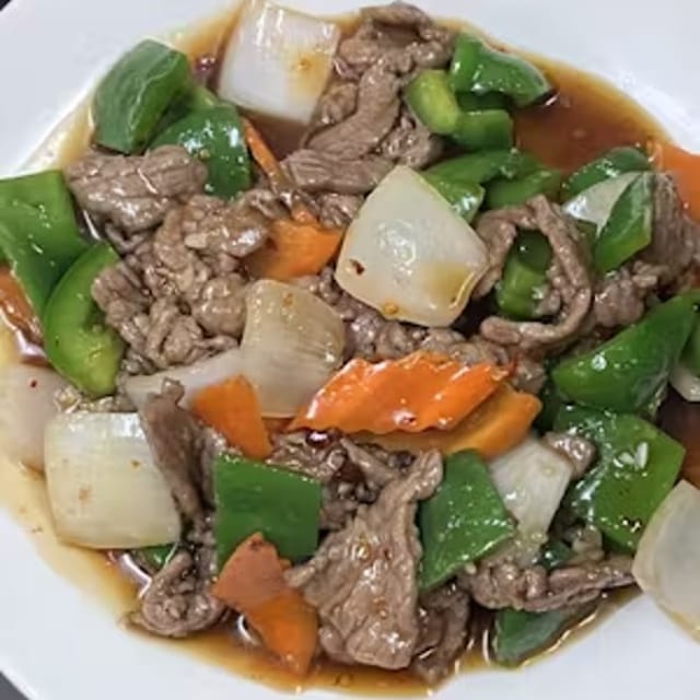 Beef with Green Pepper.
